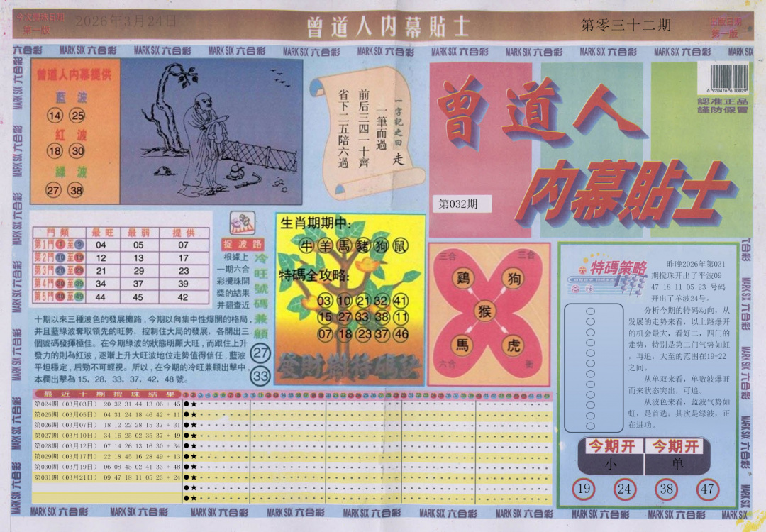 032期曾道人内幕贴士A[图]